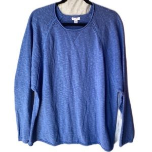 J. Jill baby blue cotton sweater size large